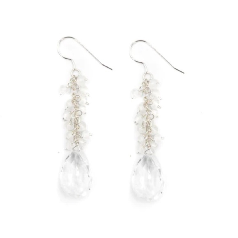 NWT HAZEN & Co Freshwater Pearl & Moonstone Earrings